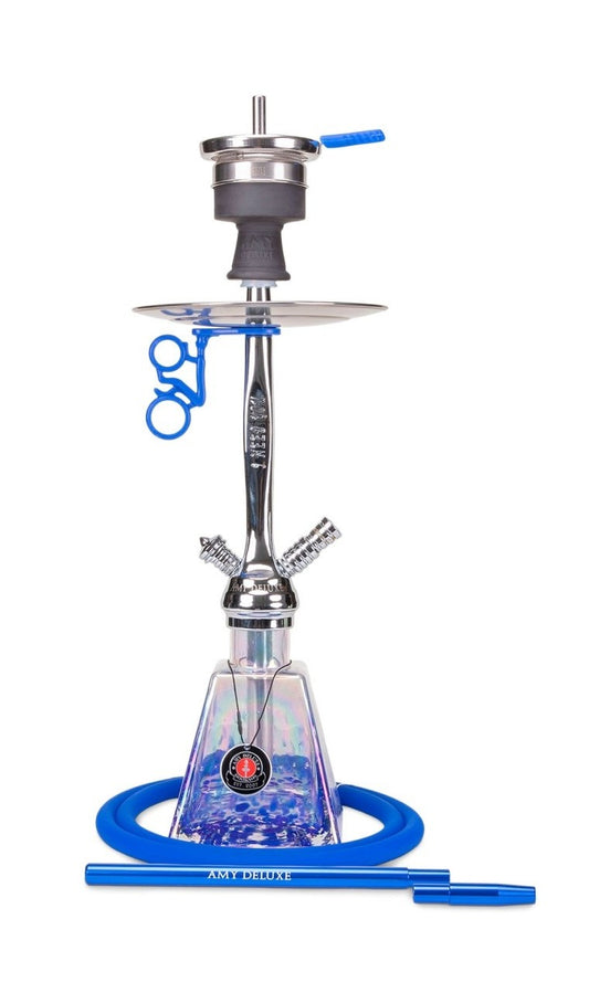 Amy German hookah shisha set, 038 R I Need You R Silver+Blue