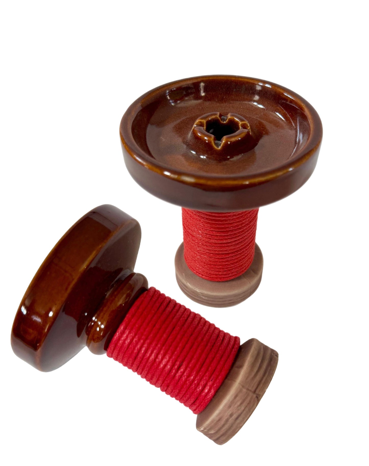 Glazed Ceramic Hookah Bowl Tie Rope Style 2