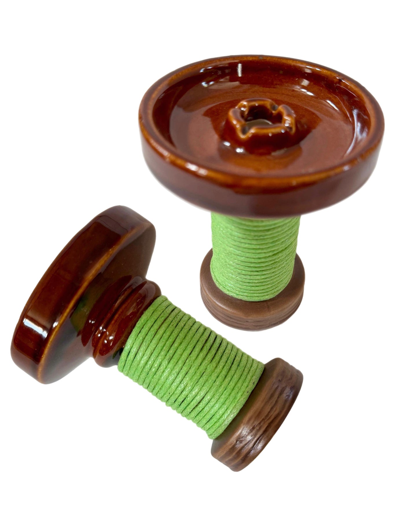 Glazed Ceramic Hookah Bowl Tie Rope Style 2