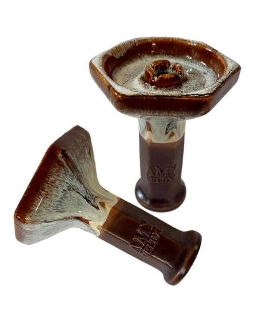 Amy Deluxe Hookah Bowl White+Brown TK0006